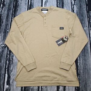 NEW Wolverine Men's Flame Resistant Long Sleeve Henley